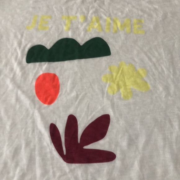 Anthro Sundry Je T'Aime Graphic Tee Size S - Picture 6 of 11